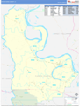 Pointe Coupee County Wall Map Basic Style